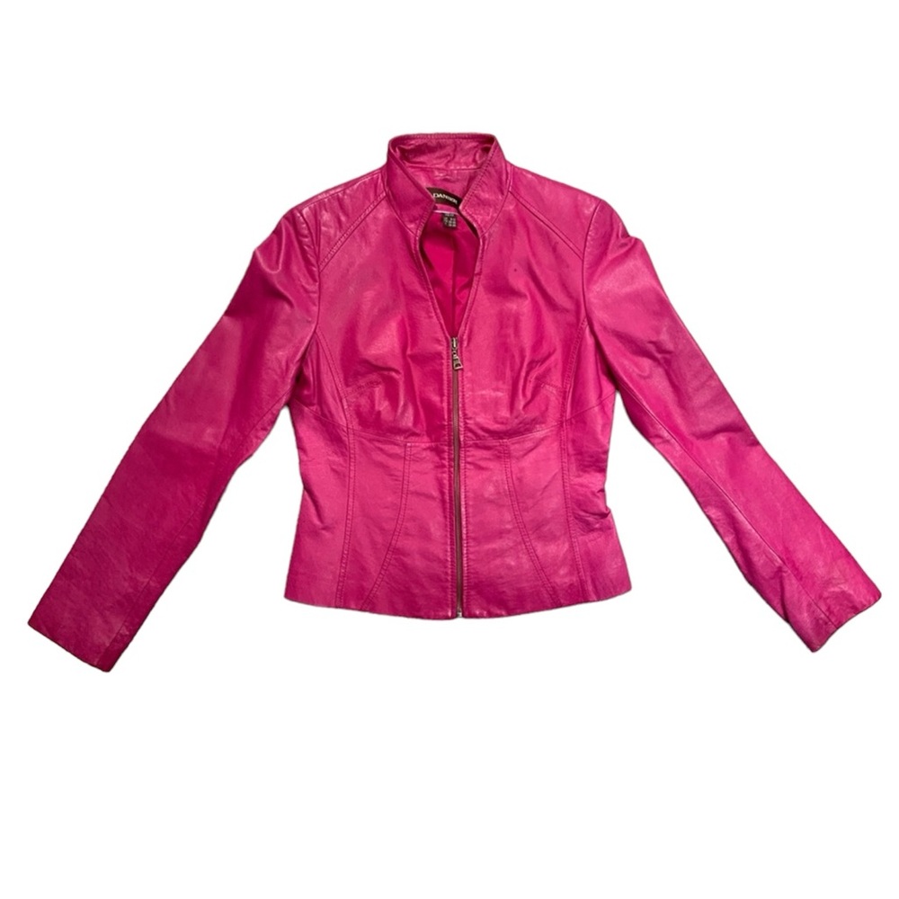Danier Fuchsia Leather Jacket